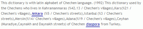 Turkish-Chechenish Dictionary