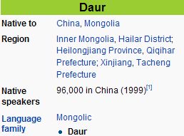 Dagur language
